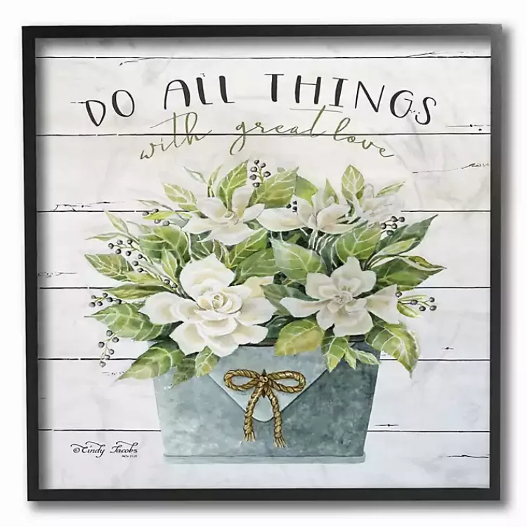 Wall Quotes & Signs-Kirklands Home With Great Love Framed Art Print White