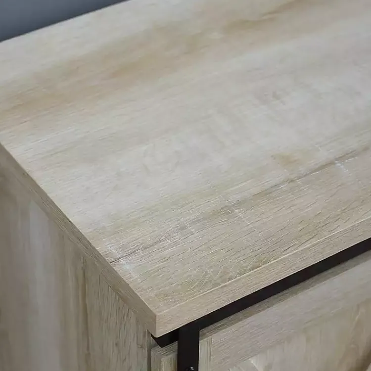 Tv Stands & Media Consoles-Kirklands Home Oak Sliding Barn Door TV Stand White