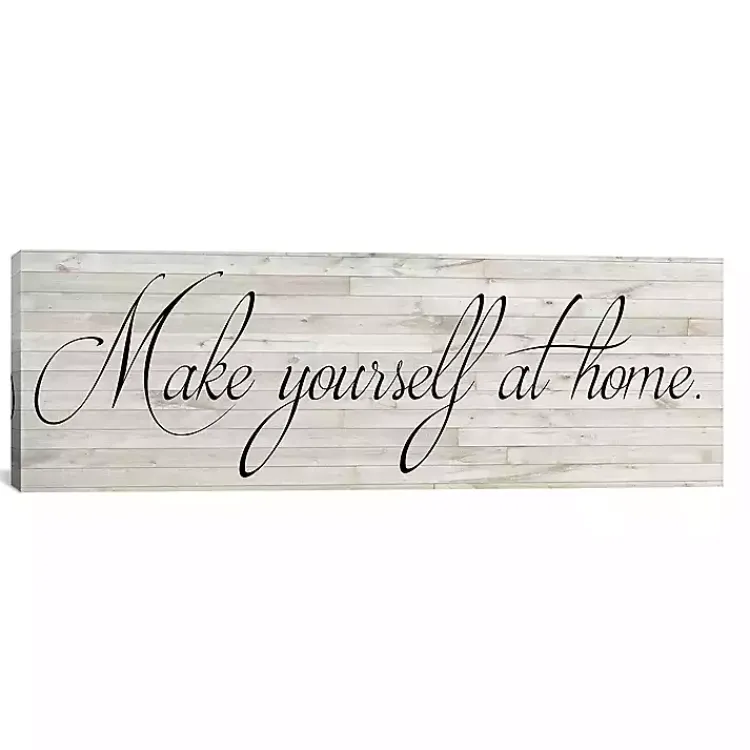 Wall Quotes & Signs-Kirklands Home Make Yourself at Home Canvas Art Print White