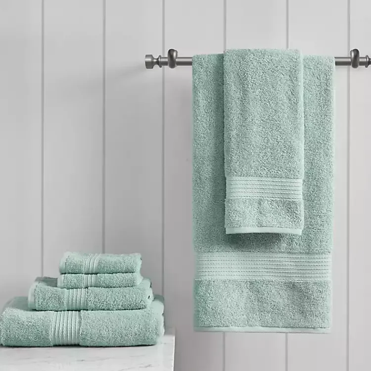Bath Towels-Kirklands Home Seafoam Organic Cotton 6-pc. Towel Set Blue