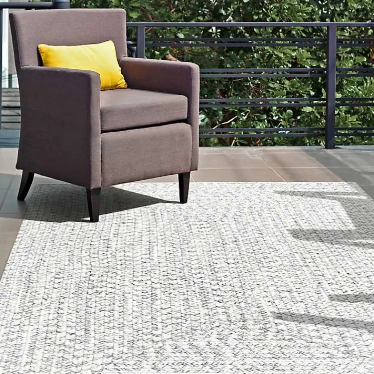Area Rugs-Kirklands Home Braided Leah Indoor/Outdoor Area Rug, 5x8 Gray