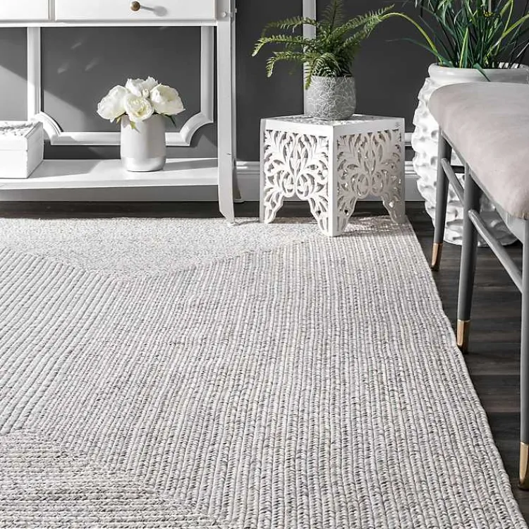 Area Rugs-Kirklands Home Braided Leah Indoor/Outdoor Area Rug, 5x8 Gray