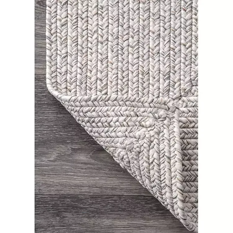 Area Rugs-Kirklands Home Braided Leah Indoor/Outdoor Area Rug, 5x8 Gray