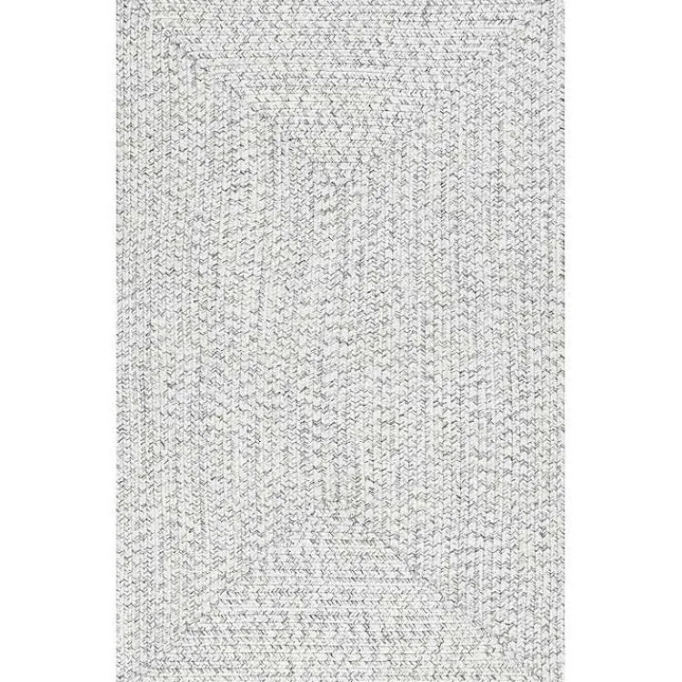 Outdoor Rugs-Kirklands Home Braided Leah Indoor/Outdoor Area Rug, 7x9 Gray