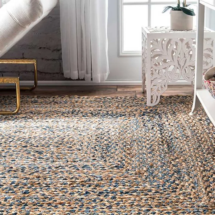 Area Rugs-Kirklands Home Ella Hand Braided Jute Rug, 7x9 Tan