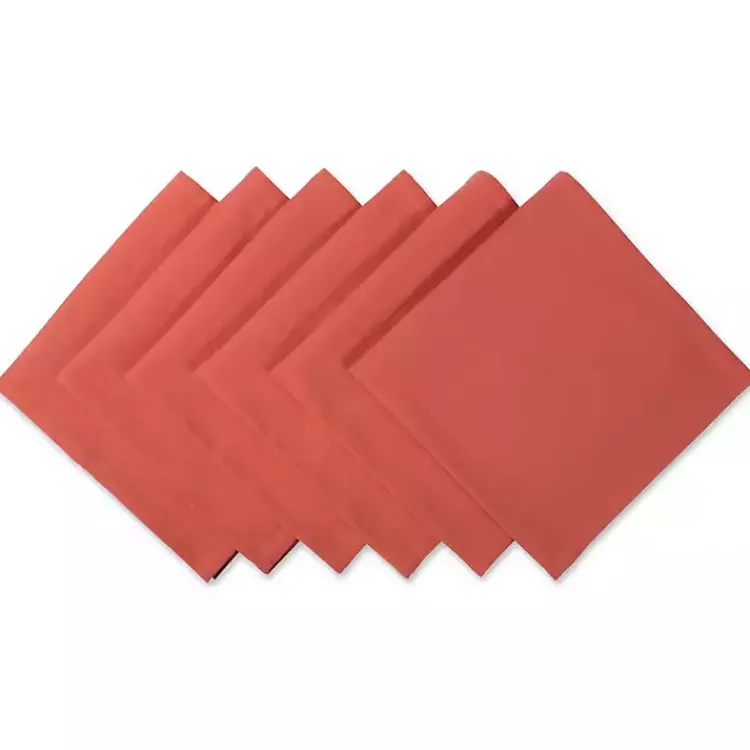 Table Linens-Kirklands Home Spice Napkins, Set of 6 Orange