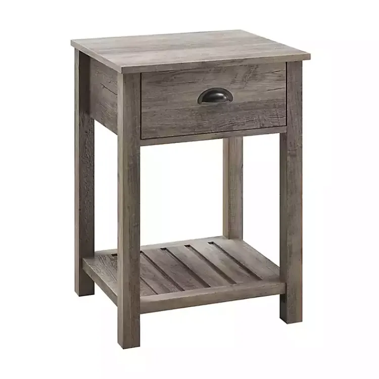 Accent & End Tables-Kirklands Home Wash Country Accent Table Gray