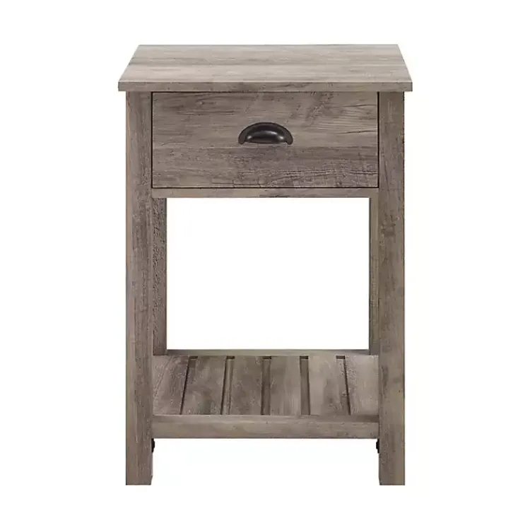 Accent & End Tables-Kirklands Home Wash Country Accent Table Gray