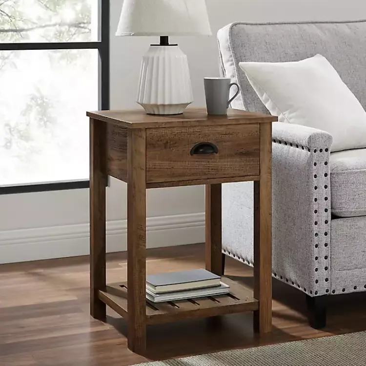 Accent & End Tables-Kirklands Home Barnwood Country Accent Table Brown