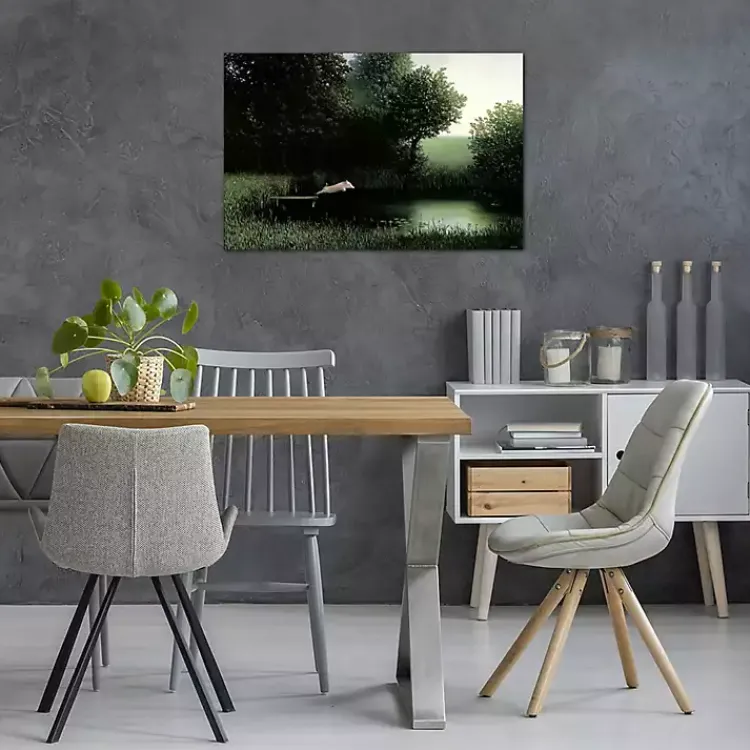 Canvas Art-Kirklands Home Diving Pig Canvas Art Print Green