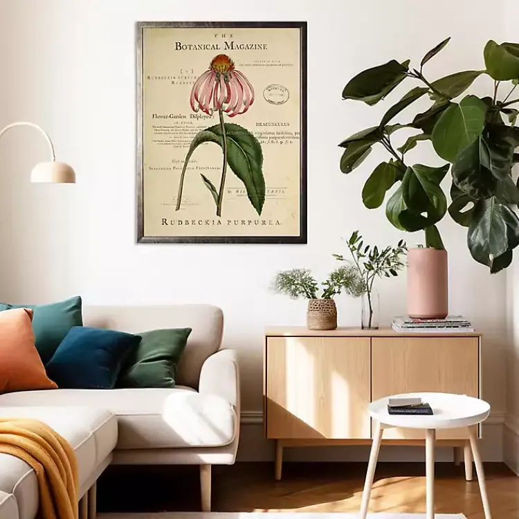 Framed Art-Kirklands Home Coneflower Botanical Magazine Framed Art Print Multi