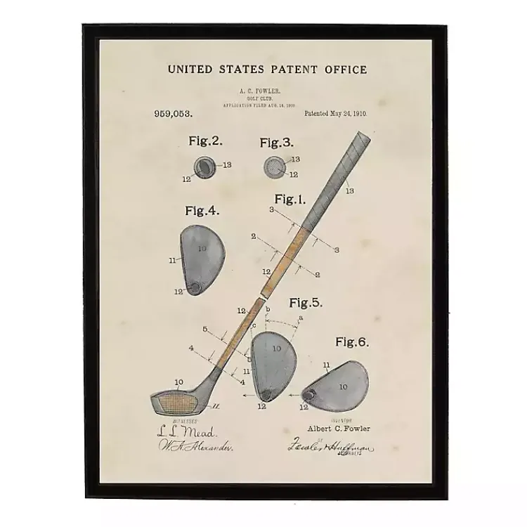Framed Art-Kirklands Home Watercolor Golf Club Framed Art Print