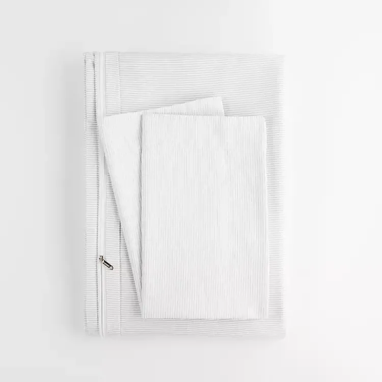 Duvets-Kirklands Home Pinstriped 3-pc. King Duvet Cover Set