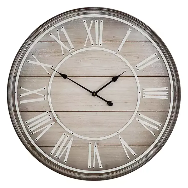 Clocks-Kirklands Home Rustic Charm Wood Wall Clock