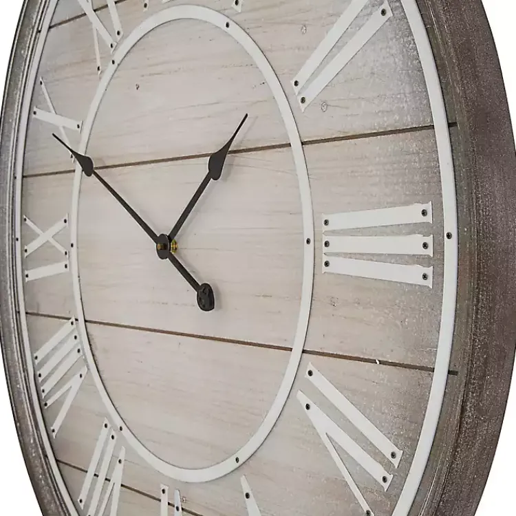 Clocks-Kirklands Home Rustic Charm Wood Wall Clock