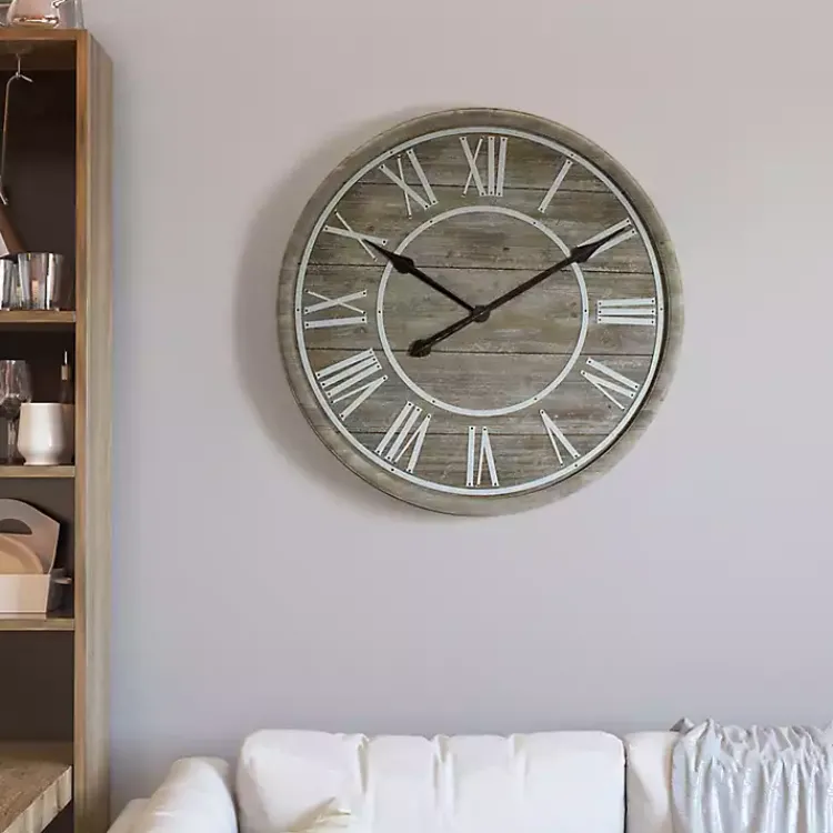 Clocks-Kirklands Home Rustic Charm Wood Wall Clock