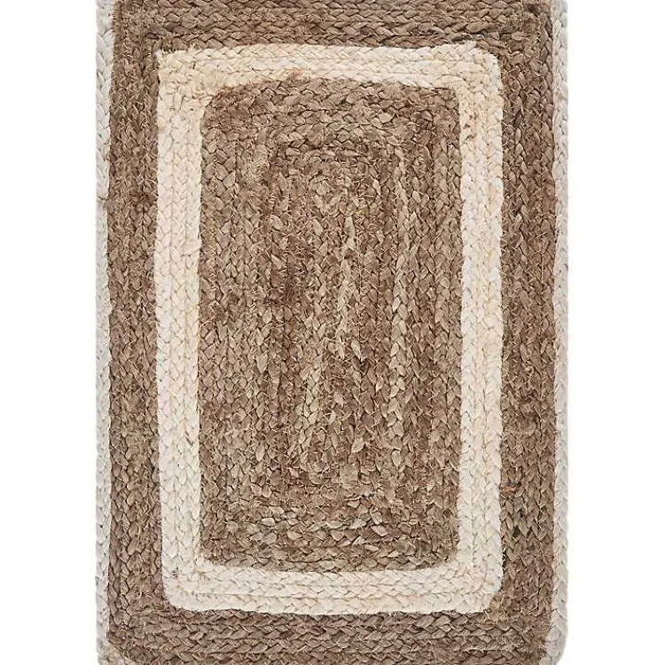 Table Linens-Kirklands Home Bleached Border Jute Placemats