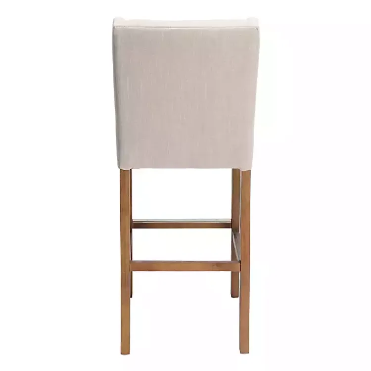 Bar Stools & Counter Height Stools-Kirklands Home Cream Button Tufted Kia Barstool Ivory