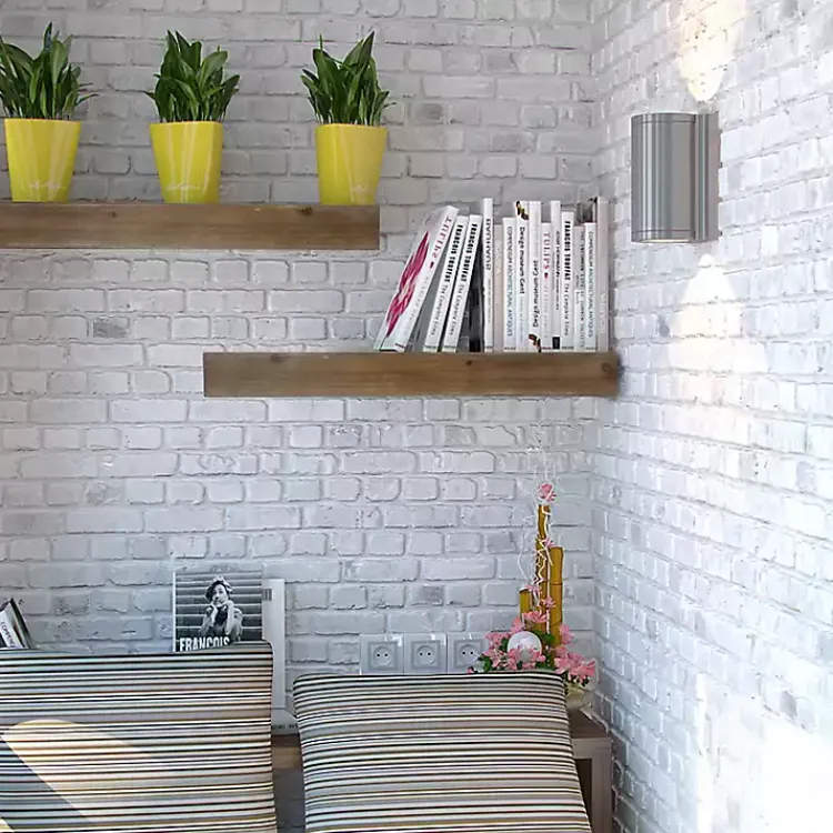 Shelves-Kirklands Home Brown Rustic Floating Wooden Shelf