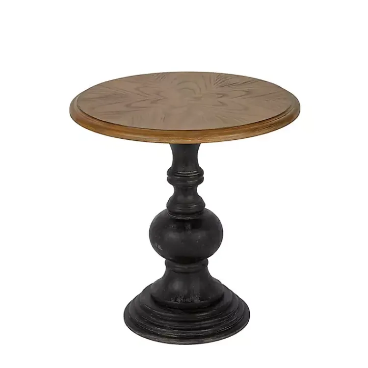 Accent & End Tables-Kirklands Home Brown and Black Wooden Hemlock Accent Table