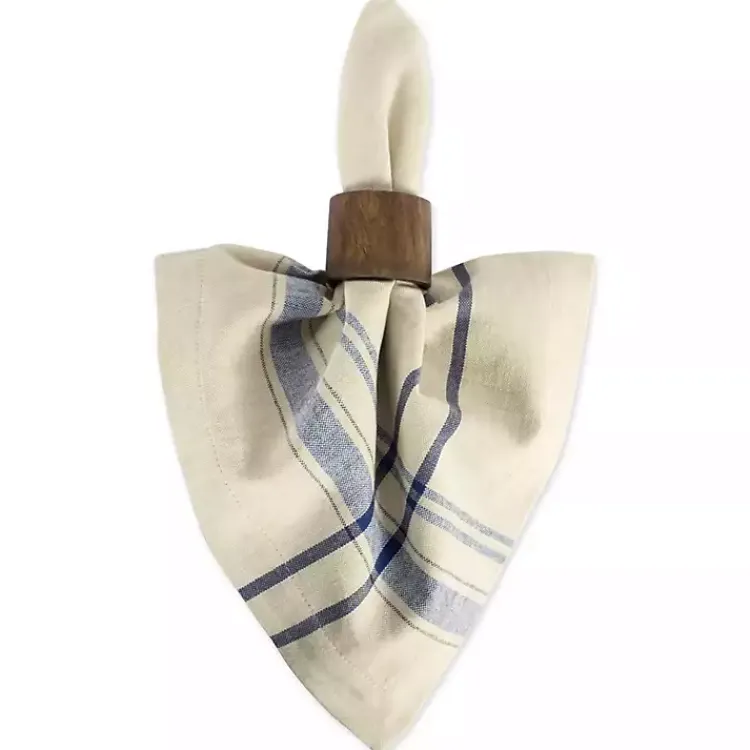 Table Linens-Kirklands Home Nautical French Stripe Napkins, Set of 6 Blue