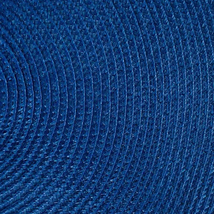 Table Linens-Kirklands Home Nautical Solid Round Placemats, Set of 6 Blue