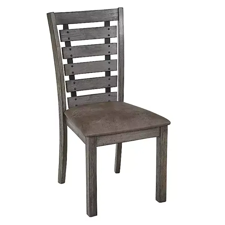 Dining Chairs-Kirklands Home Wooden Fiji Dining Chairs, Set of 2 Gray