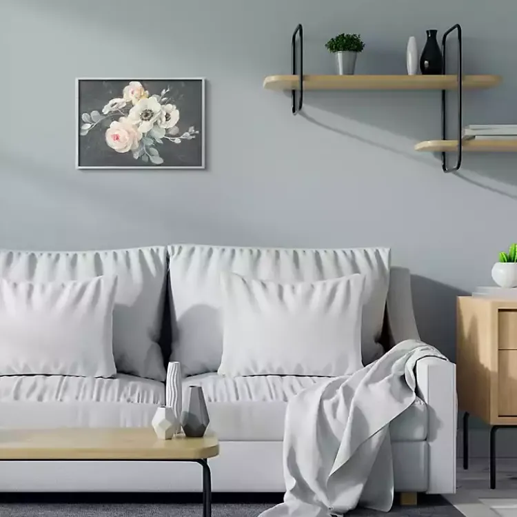 Framed Art-Kirklands Home Chalk Flowers Framed Giclee Canvas Art Print