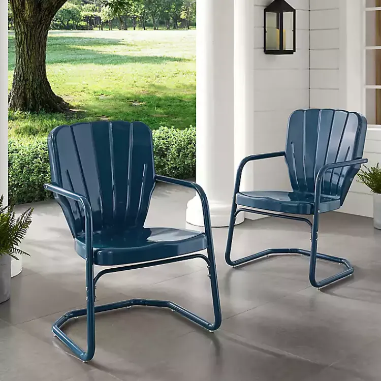 Outdoor Seating-Kirklands Home Metal Ridgeland 2-pc. Chair Set Blue