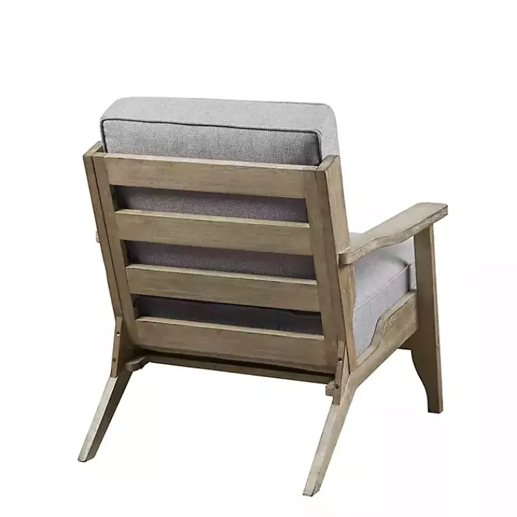 Accent Chairs-Kirklands Home and Distressed Wooden Malibu Accent Chair Gray