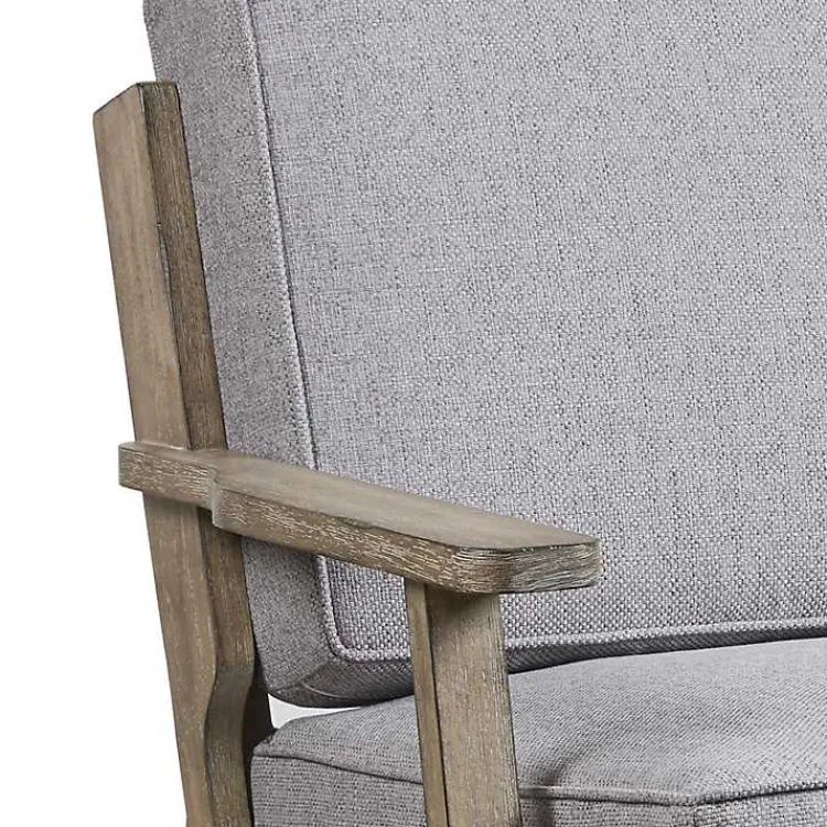 Accent Chairs-Kirklands Home and Distressed Wooden Malibu Accent Chair Gray