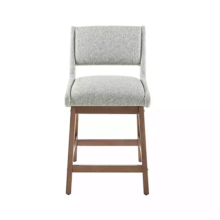Bar Stools & Counter Height Stools-Kirklands Home Speckled Boomerang Modern Counter Stool Gray