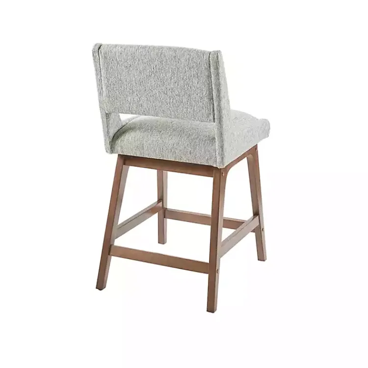Bar Stools & Counter Height Stools-Kirklands Home Speckled Boomerang Modern Counter Stool Gray