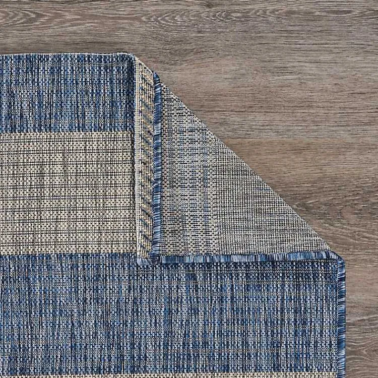 Outdoor Rugs-Kirklands Home Coastal Stripes Indoor/Outdoor Area Rug, 5x7