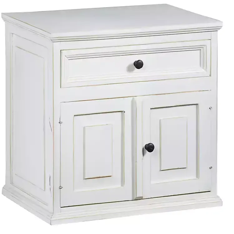 Nightstands-Kirklands Home Distressed Nightstand White
