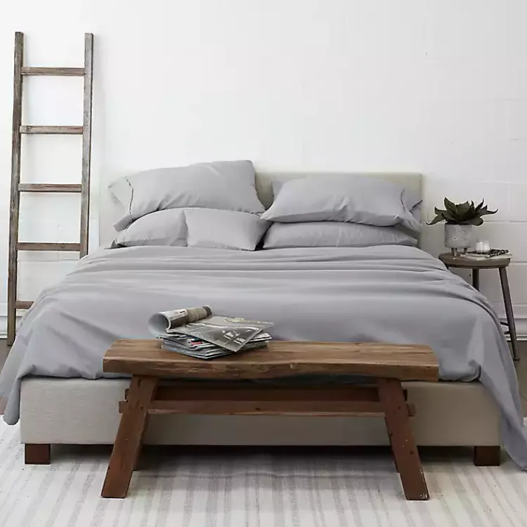 Bed Sheets-Kirklands Home Light Ultra Soft 6-pc. Full Sheet Set Gray