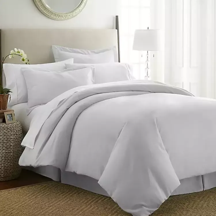 Duvets-Kirklands Home Light 3-pc. Ultra Soft King Duvet Cover Set Gray