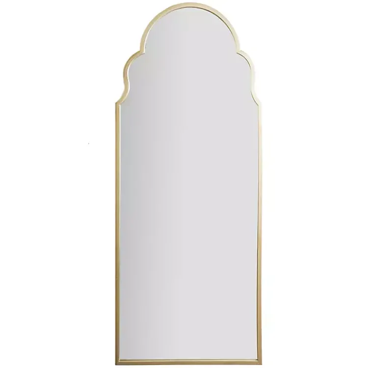 Full Length & Floor Mirrors-Kirklands Home Champagne Maria Arch Full Length Mirror Gold
