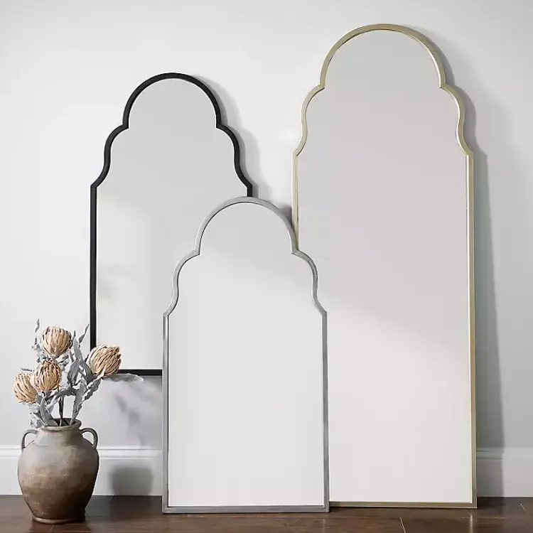 Full Length & Floor Mirrors-Kirklands Home Champagne Maria Arch Full Length Mirror Gold