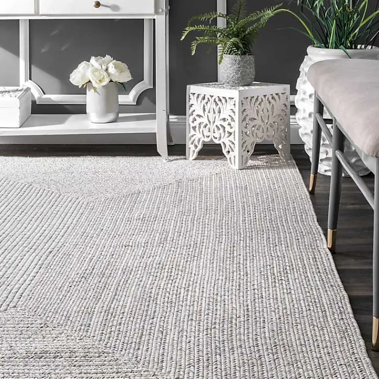 Outdoor Rugs-Kirklands Home Braided Leah Indoor/Outdoor Area Rug, 3x5 Ivory