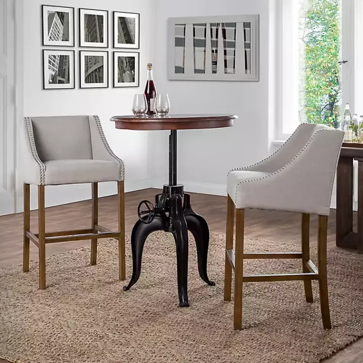 Bar Stools & Counter Height Stools-Kirklands Home Linen Castaic Barstool Tan