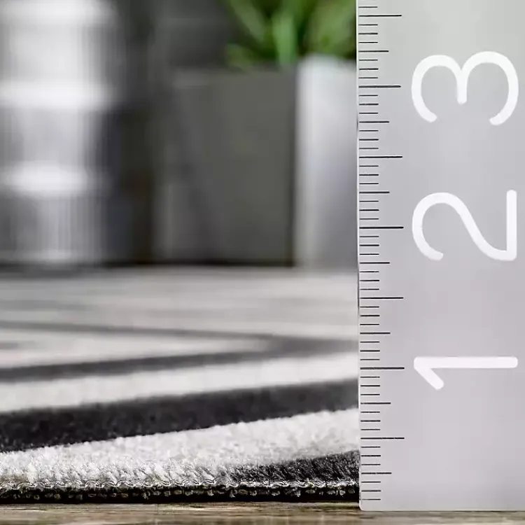 Outdoor Rugs-Kirklands Home Rain Diamond Fringe Indoor/Outdoor Area Rug, 5x8