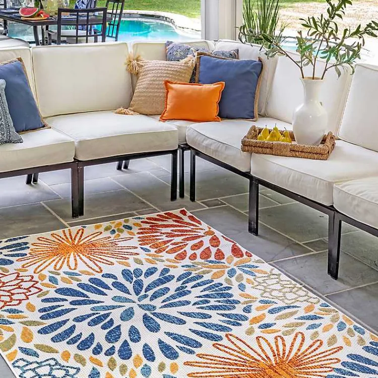 Outdoor Rugs-Kirklands Home color Burst Indoor/Outdoor Area Rug, 8x10 Multi