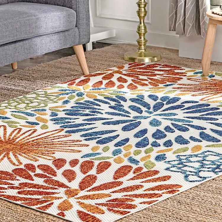 Outdoor Rugs-Kirklands Home color Burst Indoor/Outdoor Area Rug, 8x10 Multi