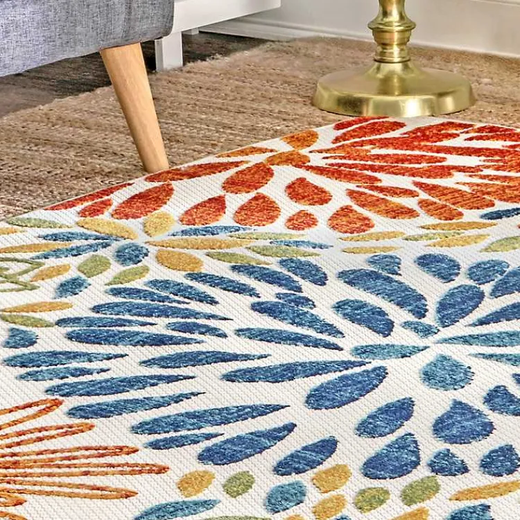 Outdoor Rugs-Kirklands Home color Burst Indoor/Outdoor Area Rug, 8x10 Multi
