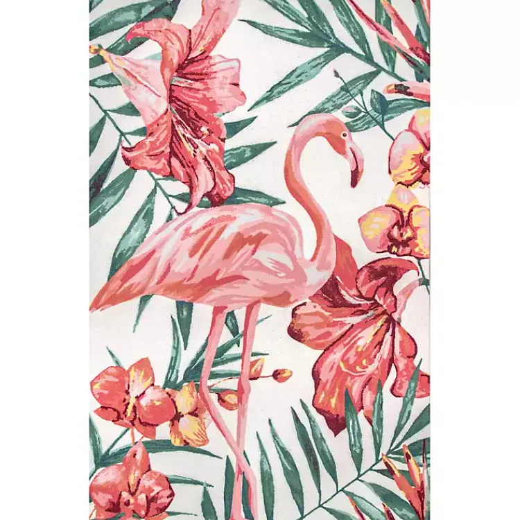 Outdoor Rugs-Kirklands Home Flamingo Leaf Indoor/Outdoor Area Rug, 8x10
