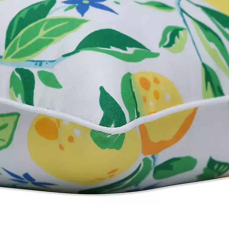 Outdoor Cushions & Pillows-Kirklands Home Lemon Vine Outdoor Lumbar Pillows, Set of 2
