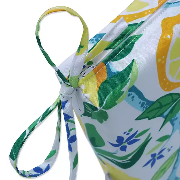 Outdoor Cushions & Pillows-Kirklands Home Lemon Vines Outdoor Bench Cushion