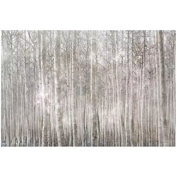 Canvas Art-Kirklands Home Birch Trees Canvas Art Print Gray