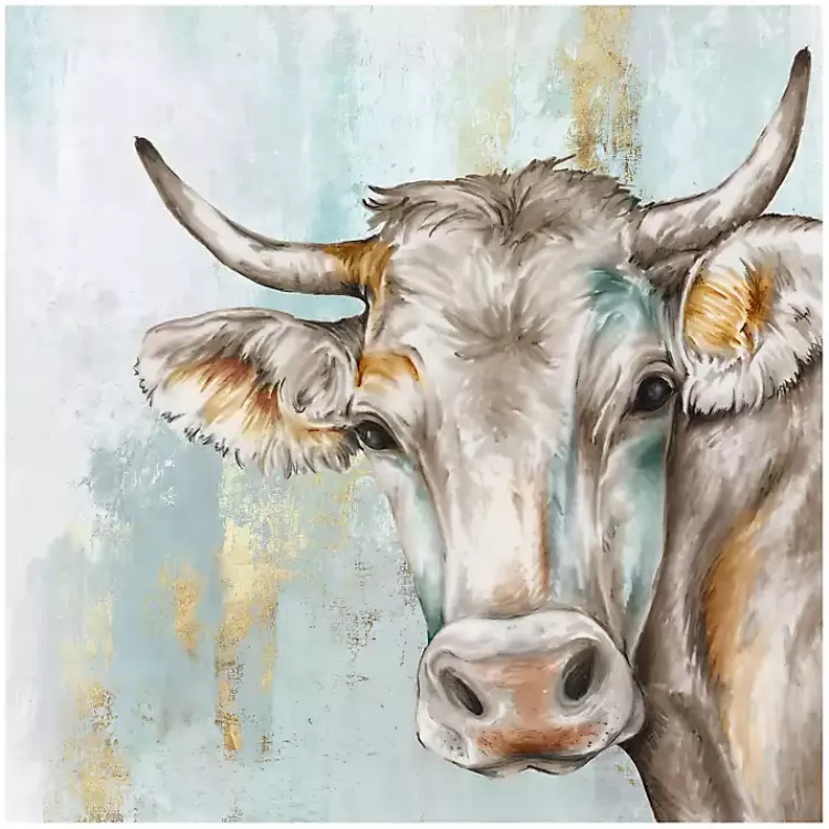 Canvas Art-Kirklands Home Headstrong Cow Canvas Art Print